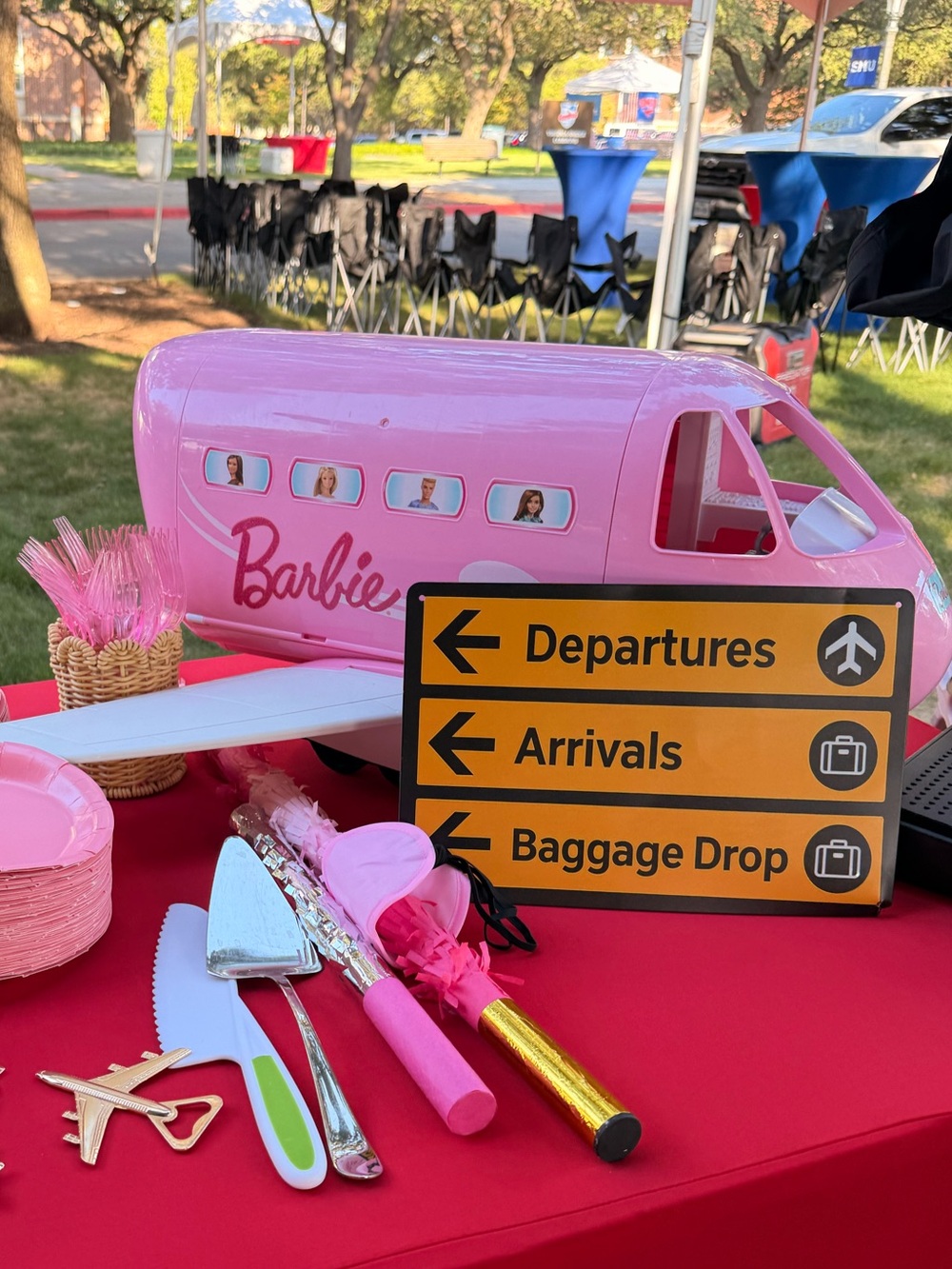 Mattel Barbie Pink and White Play Plane